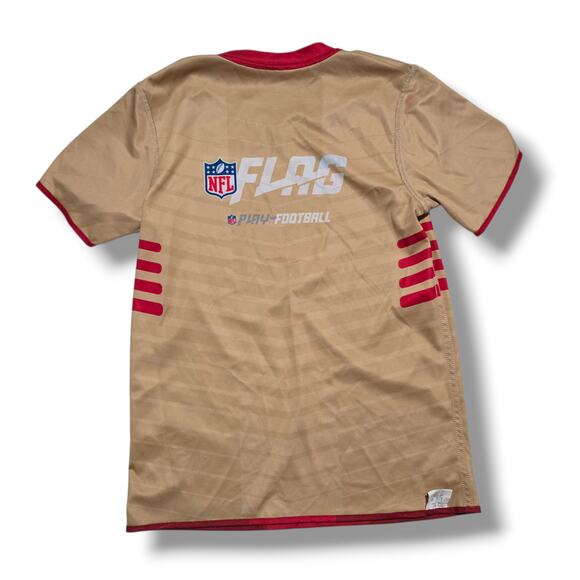 NFL Youth San Francisco 49ers Reversible Flag Football Jersey Gold & Red large - Picture 7 of 11